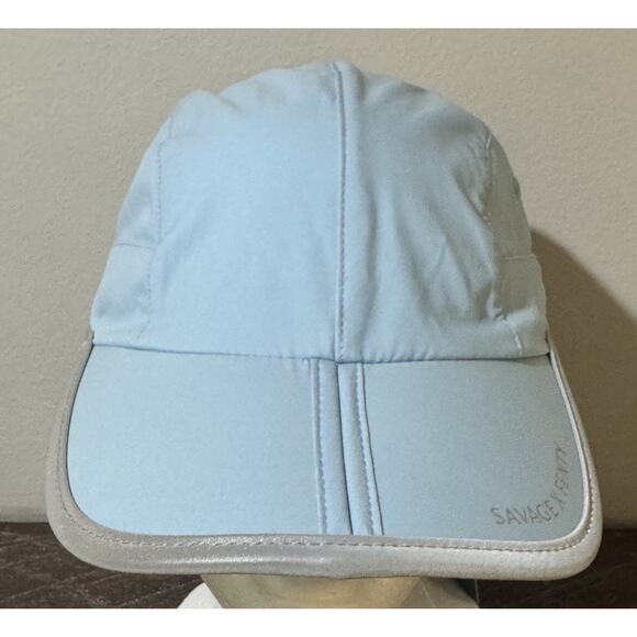 Savage X Fenty Runners Hat Women’s Foldable Reflective Adjustable Blue NEW - Picture 2 of 11